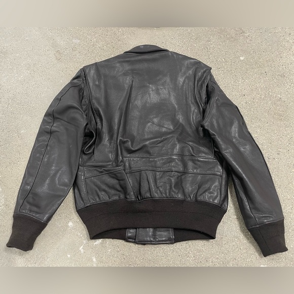 Vintage Official US Border Patrol Uniform Leather Jacket Goatskin Men’s 44 L/XL - Picture 13 of 16